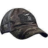 Nine Line American Made Mesh Back Hat, Adjustable Trucker Baseball Cap, Embroidered American Flag, Dropline Unisex Hat