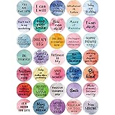350 Pieces Inspiring Planner Stickers 1 Inch Round Motivational Encouraging Watercolor Stickers Self-Adhesive Positive Sayings Accents for Phone, Scrapbook, Laptops, Water Bottle