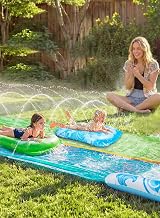 JOYIN 22.5ft Water Slide with Sprinkler 2 Bodyboards Backyard Outdoor Fun Blue view 7