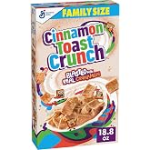 Cinnamon Toast Crunch Breakfast Cereal, Family Size, 18.8 oz | 13 Servings, 16g Whole Grain, Good Source of Calcium, 12 Vitamins &amp; Minerals, No Artificial Flavors