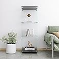 Yoluckea 3 Shelves Glass Display Cabinet with Door,Floor Standing Clear Glass Curio Cabinet Collection Display Case for Living Room Bedroom 49.41”x15.16”x13.58” Black (Quick Assembly)