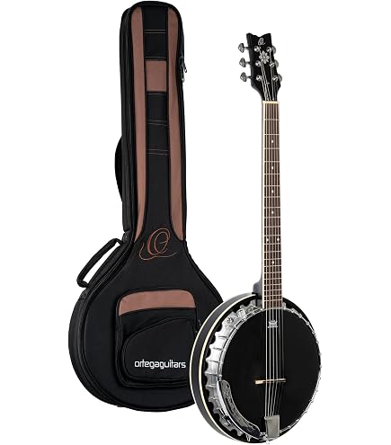 オルテガ6弦バンジョー Raven Seres OBJE 350/6 SBK Amazon.com: Raven Series 6-String Acoustic-Electric Banjo w/Bag