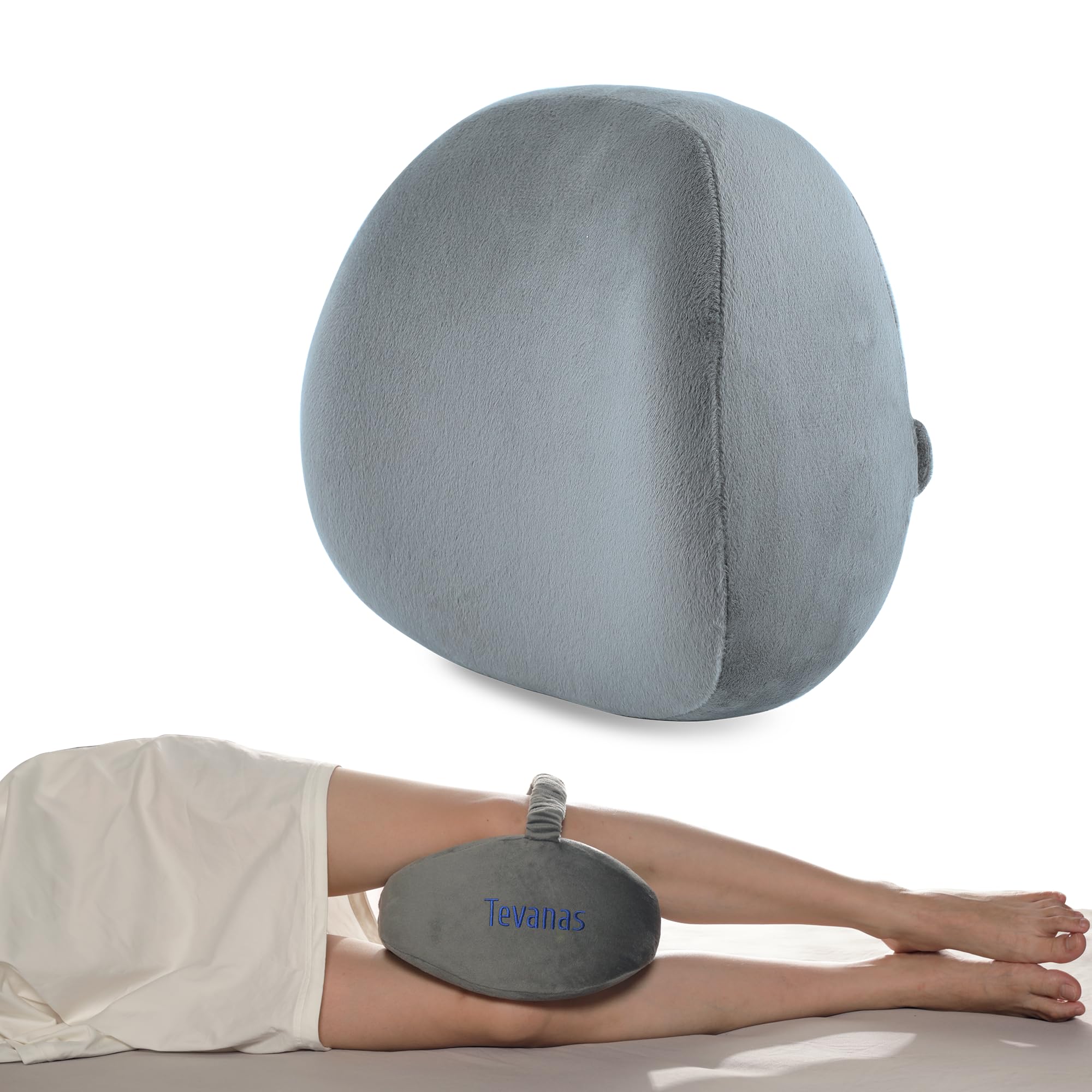 Tevanas knee pillow for side sleepers 50D High density Memory foam