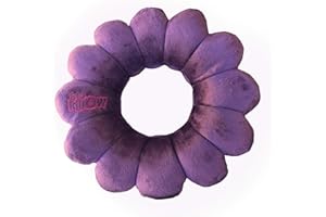 Total Pillow Airplane Travel Pillow, Brushed Microfiber Neck-, Head-, and Lumbar-Support Pillow, Microbead Twistable/Contours Any-Position Travel Pillow, Luxe Orchid