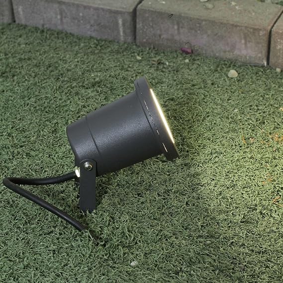 Moderne Außenleuchte in anthrazit GU10 230V Strahler aus Aluguss & Glas aufstellbare Stehlampe für Garten Terrasse Lampen Leu
