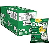 Quest Sour Cream & Onion Original Style Protein Chips, High Protein, Low Carb, Gluten Free, Baked Chips - Pack of 8