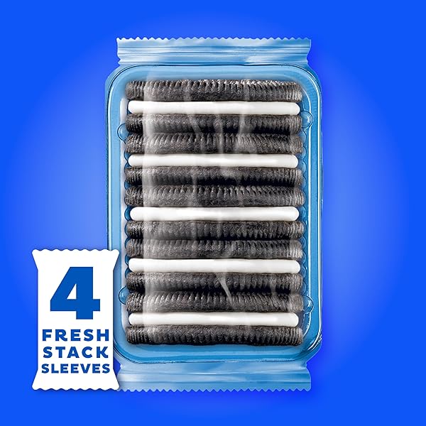 OREO FRESH STACKS CHOCOLATE SANDWICH COOKIES, BULK TRAVEL SNACKS, 6 BOXES (24 MULTI SNACK PACKS)
