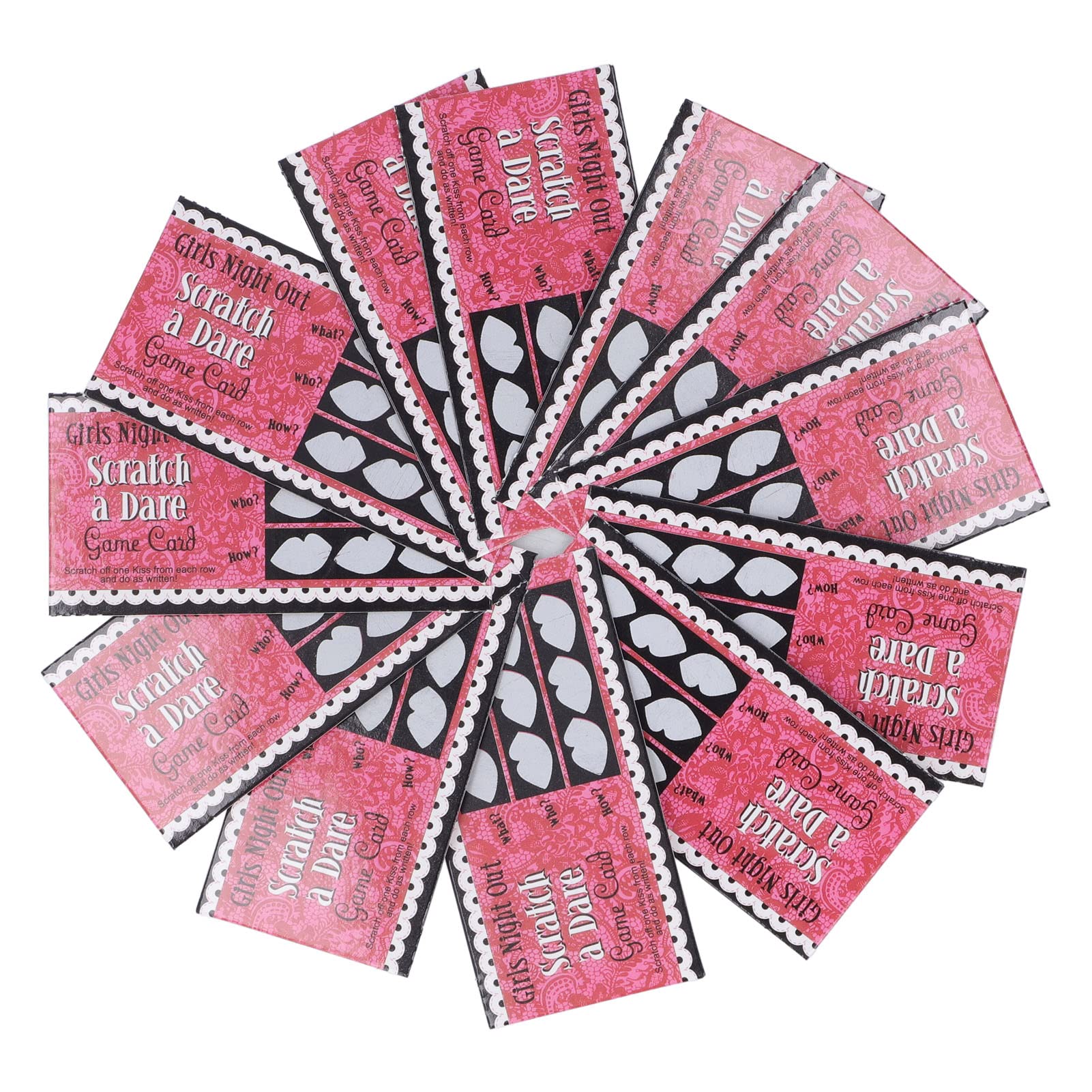 Fdit 12pcs Scratch Off Adult Game Card Scratch Off Stickers Cards Truth or Dare Game Props Party Game Supplies