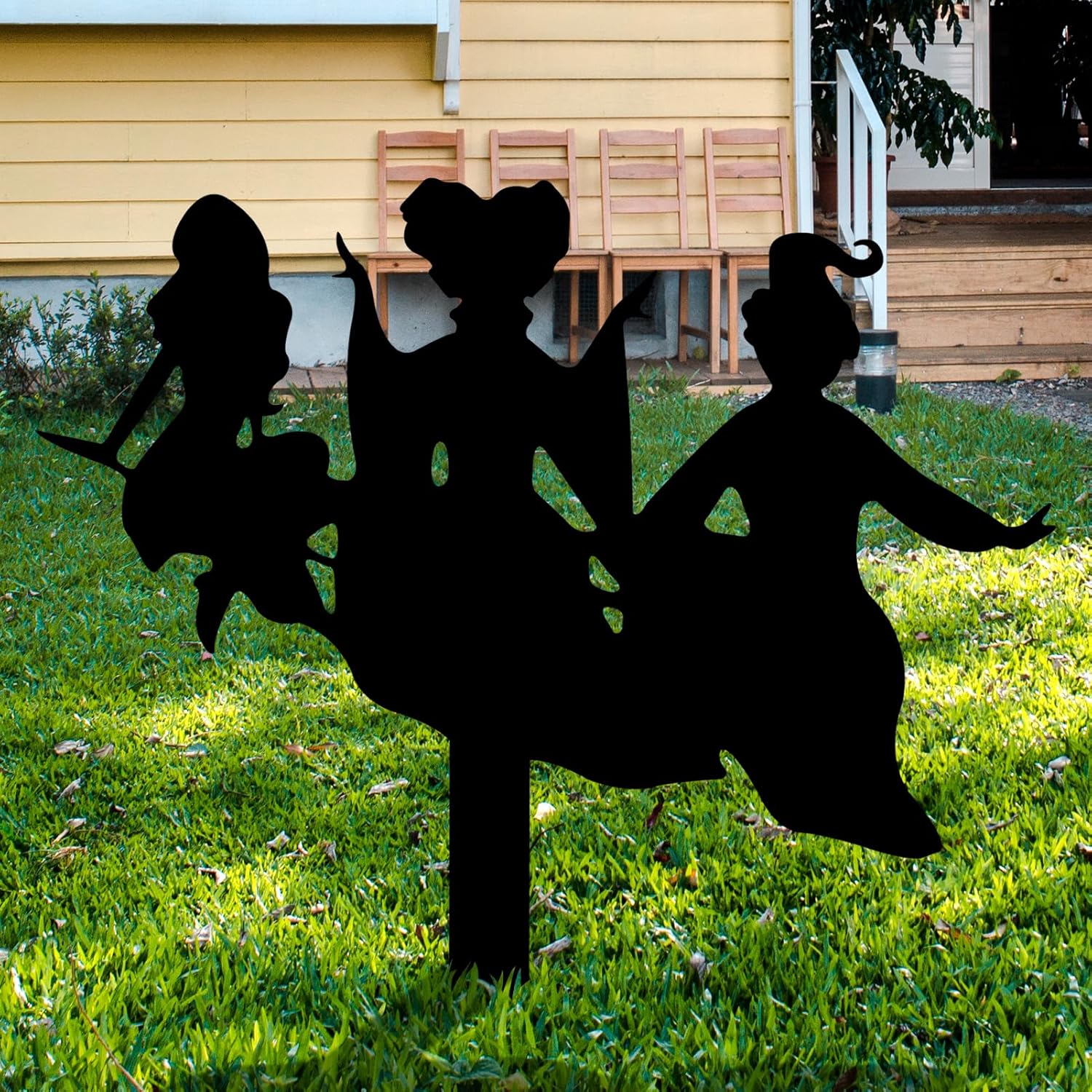 Decorative Garden Stakes - Nitakou Witch Halloween Decorations Outdoor Hocus Pocus Garden Metal Stakes Decor, Halloween Silhouette Party Yard Signs with Stakes,Trick or Treat Party Supplies for Kids Home Party