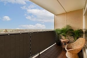 ColourTree 3' x 10' Brown Fence Privacy Screen Windscreen Cover Fabric Shade Tarp Netting Mesh Cloth - Commercial Grade 170 GSM - 3 Years Warranty - We Make Custom Size