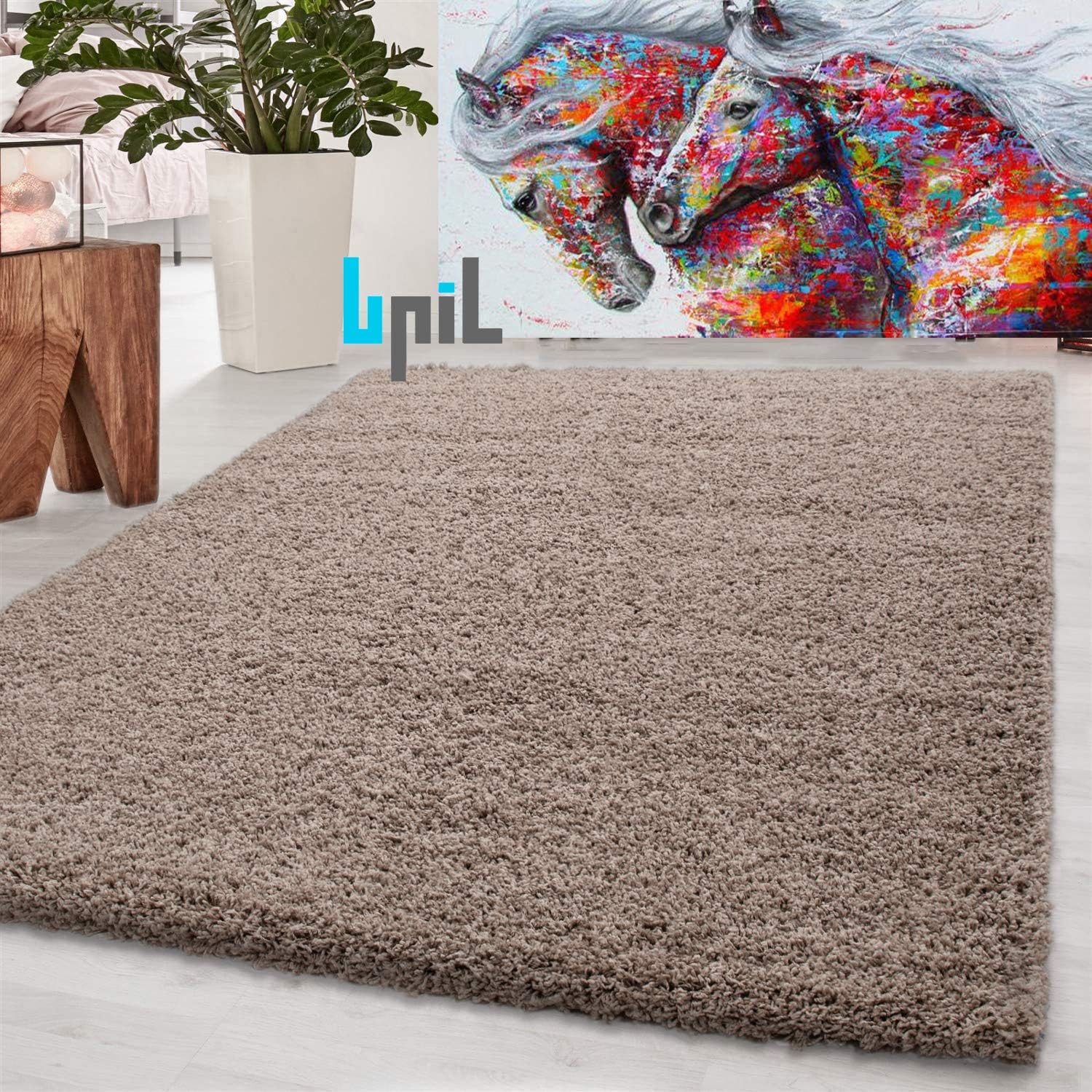 BPIL Shaggy Rugs Soft plain Thick Pile Large Small Antiskid Area Rug