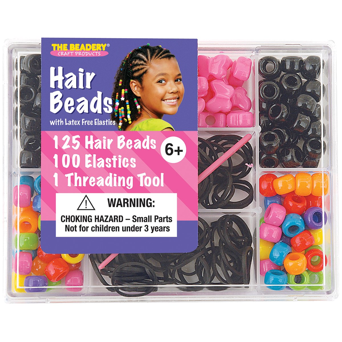 Beadery Plastic Small Hair Bead Box Kit-Circus