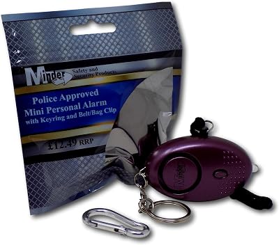 Minder 140db Personal Alarm Keyring with Torch Secured by Design Purple
