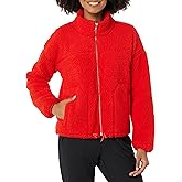 Amazon Essentials Women's Fleece Zip-Up Sherpa Jacket with Stand Neck