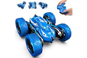 Excitobo Remote Control Car, 4WD 2.4GHz Fast RC Cars with Wheel Lights, Toys for Age 3-12 Birthday Gifts Christmas Toys for 3-12 Year Olds, Type-C Charging Rechargeable