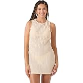Roxy Women's Crochet Tank Cover-Up Dress, Sleeveless Swimsuit Cover-Up