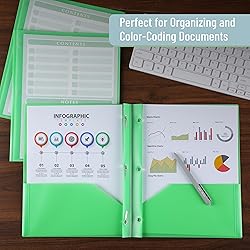 Mr. Pen- Plastic Folders with Pockets and