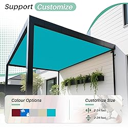 SunnyRoyal 10'x10' Waterproof Sun Shade Sail