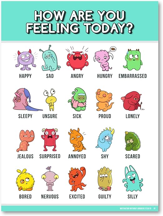 Amazon Com 1 Poster With Feelings Emotions Chart For Kids Feelings Like Angry Sad 18 X 24 Laminated Perfect For Classroom Or Home Everything Else Amazon Com 1 Poster With Feelings Emotions Chart For Kids Feelings Like Angry Sad 18 X 24 Laminated Perfect For Classroom Or Home Everything Else
