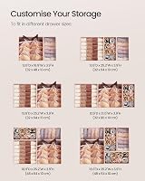 SONGMICS 8-Pack Underwear Drawer Organisers Foldable Dividers Jelly Pink view 5