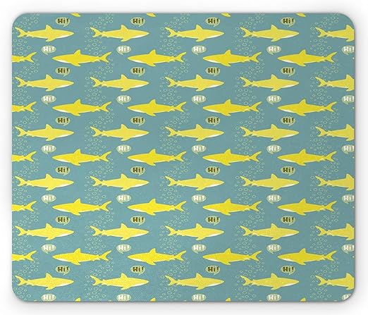 Alfombrilla de ratón de tiburón, Siluetas Que Dicen Hola Representación