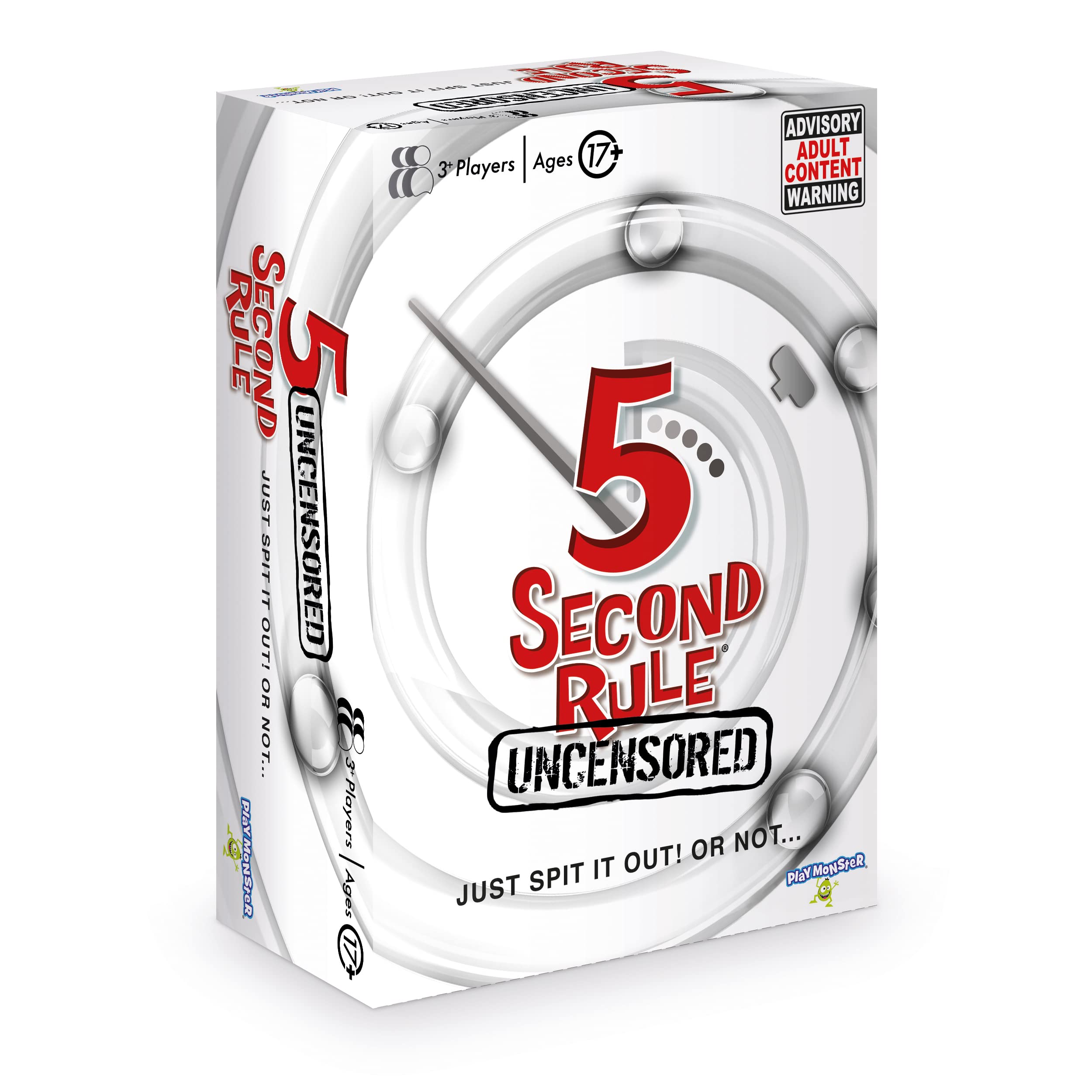 PlayMonster 5 Second Rule Uncensored - Quickfire Card Game for Adult Party Fun - Drinking Games - Ages 17+