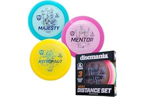 Discmania Distance Driver Disc Golf Set (3-Pack), Long Range Disc Golf Driver Set, Disc Golf Drivers, Disc Golf Discs Set Inc