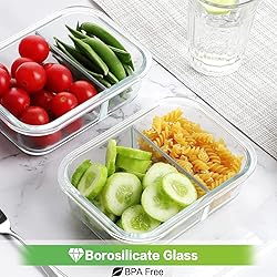 HOMBERKING 10 Pack Glass Meal Prep Containers 2