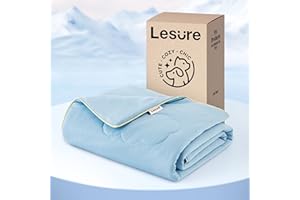 LE SURE Lesure Premium Cooling Blankets for Medium Dogs - Washable Dog Cooling Throw Blanket with Q-MAX>0.4，Durable Self Cooling Pet Mat for Cat, Soft Cooling Summer Blanket for Hot Weather, Blue, 30x40