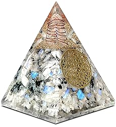 Rainbow Moonstone Orgone Pyramid – Handcrafted