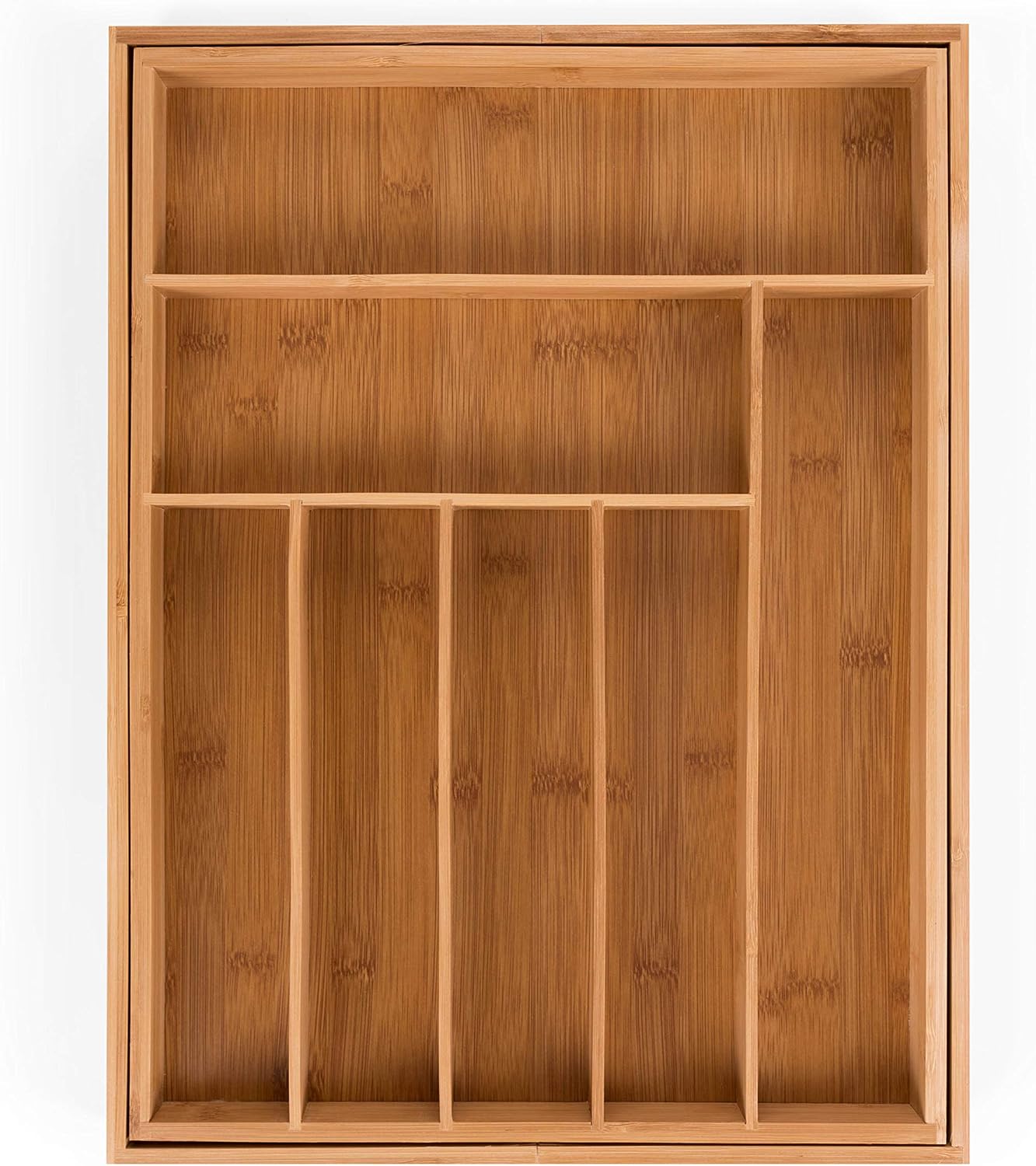 Blumtal Bamboo Cutlery Organiser - Extendable Cutlery Tray for Drawer - Cutlery Trays with Adjustable Size: 7 to 9 Segments - Image 3