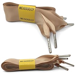WEGOODZF Satin Ribbon Shoe Laces: 3CM Wide Khaki