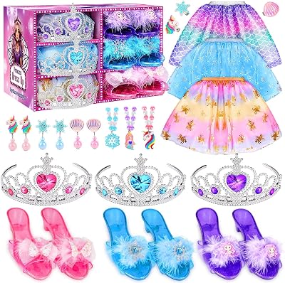 Dreamon Princess Dress Up Shoes 3 Set Girls Costume Jewelry Set