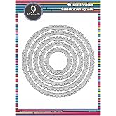 Alinacutle 5/PK - Round, Scallops Border Nesting Frame, Classic Nesting Frames,Paper Craft Die-Cuts, DIY Card Metal Punch Template