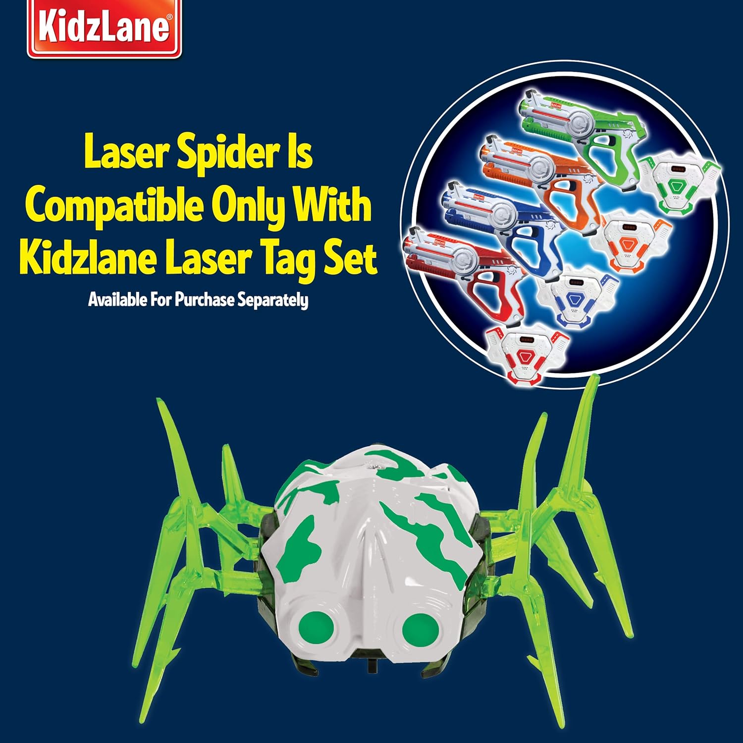 Kidzlane Laser Spider Target Robot Bug Crawls Around and Flips Over