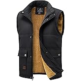 MAGCOMSEN Men's Winter Vest Outerwear Fleece Lined Outdoor Vest Warm Sleeveless Jacket