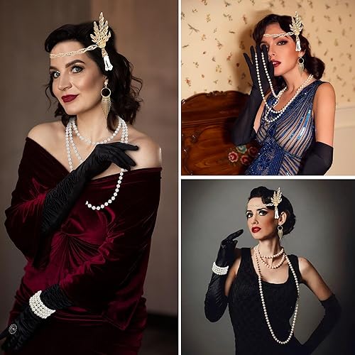 ONUPGO Flapper Accessories Set 1920s Great Gatsby Costume outfit