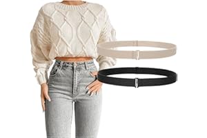 JASGOOD Crop Top Tuck Waist Band Adjustable Band Tucking Sweaters Shirts Elastic Stretch Belts for Women Change Style of Tops