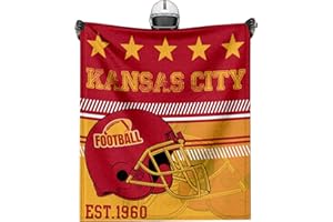 GVEKMQU Flannel Football Blanket 50x60 Inch Cozy Soft Throw Blanket Style Lightweight Warm Travel Blanket Football Style Gifts for Men Women Boys Kids Decor for Sofa Bed Couch Chair Living Room red