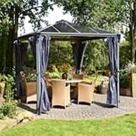 Palram Aluminium Gazebo Pavillon Palermo Vorhänge Seitenteile/passend Pavillon Palermo 3000, 3500 & 3600 & Milano