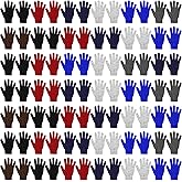 Shyyween 60 Pairs Winter Gloves Bulk Knitted Gloves Stretchy Full Fingers Mittens for Homeless Adult Women Men Cold Weather