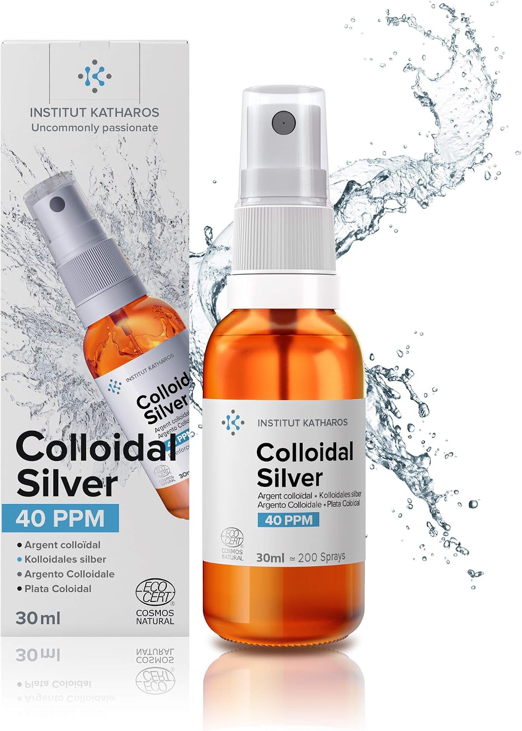 Premium Colloidal Silver Spray 40 PPM 30ml ● 100% Natural ● Superior Concentration