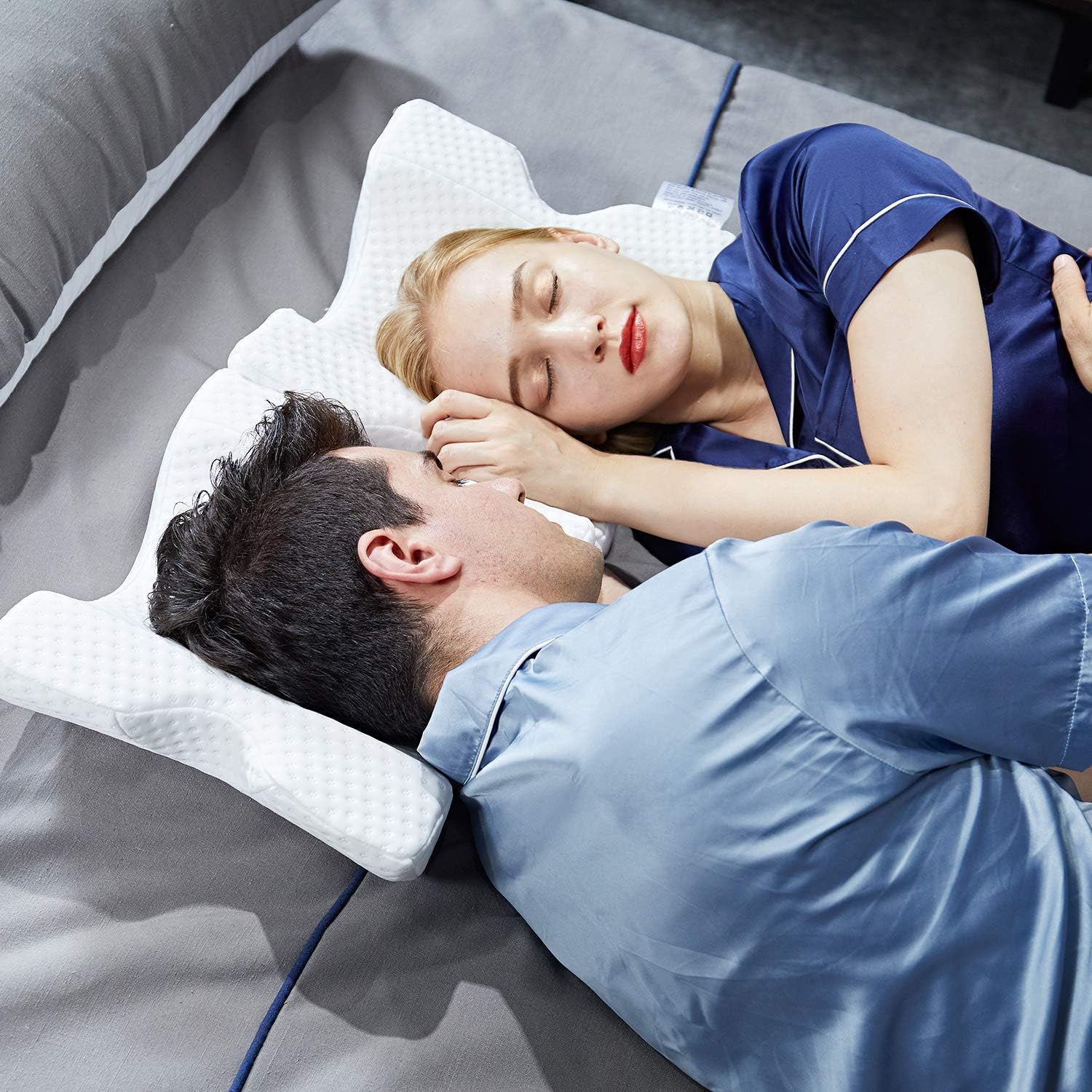 LOCYOP Sleeping Pillow Couple Pillow Arm Pillow Slow Rebound Pressure Cuddle Pillow Memory Foam Travel Arched Shaped U Pillow Providing Comfort and Support Curved Pillow for Couples: Home & Kitchen