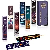 Raajsee Natural Incense Sticks with Inscent Holder, Pack of 6 Organic Insence-Sticks, 120 Incent Sticks, No Black Smoke,Witchy Gifts, Balsam & Cedar, Sandalwood, Apple Oak, Ylang Ylang, Vanilla
