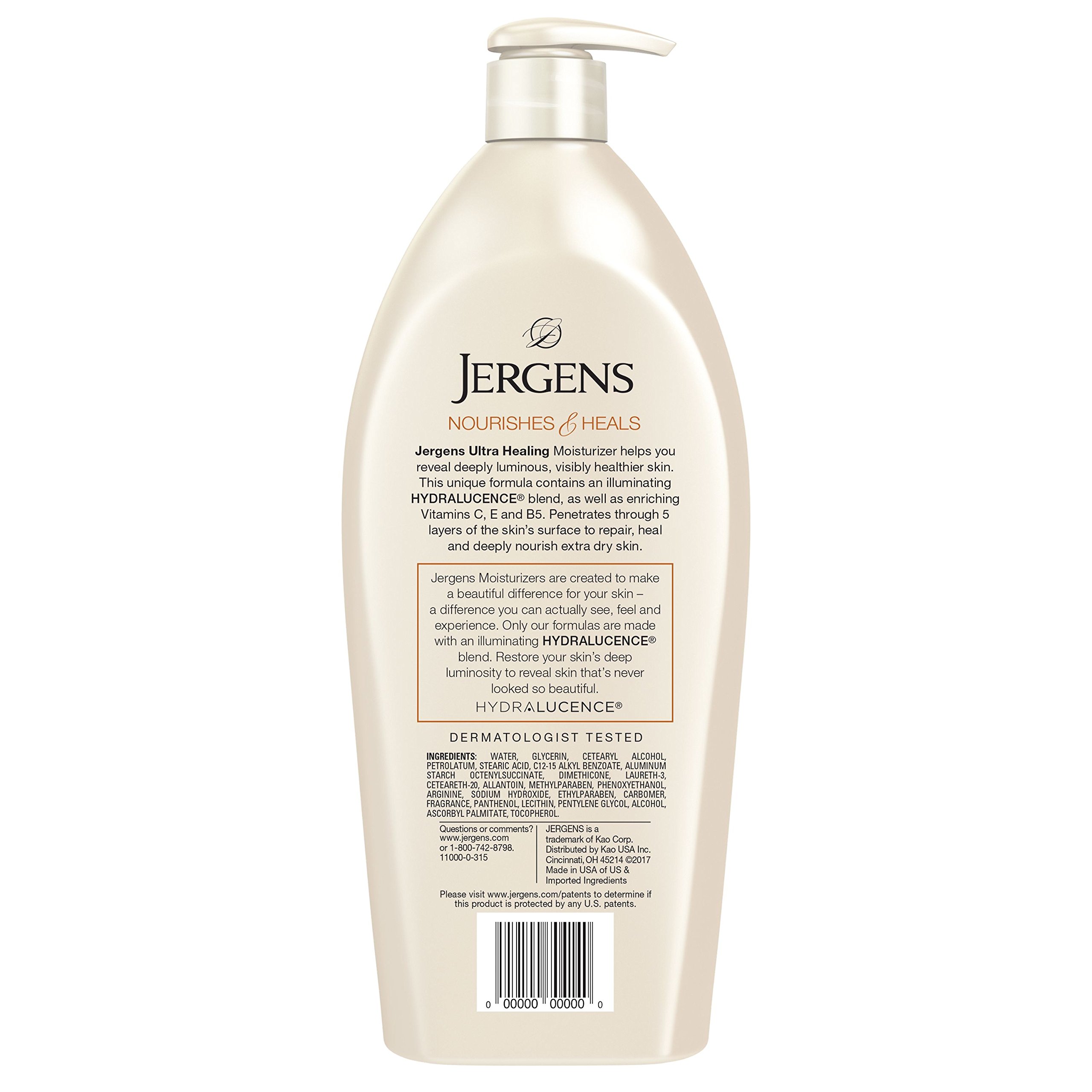 Jergens Ultra Healing Dry Skin Moisturizer, 32 Ounce Body Lotion, for