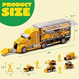 JOYIN 25 in 1 Construction Truck Playset with Sounds Lights Carrier Truck view 7