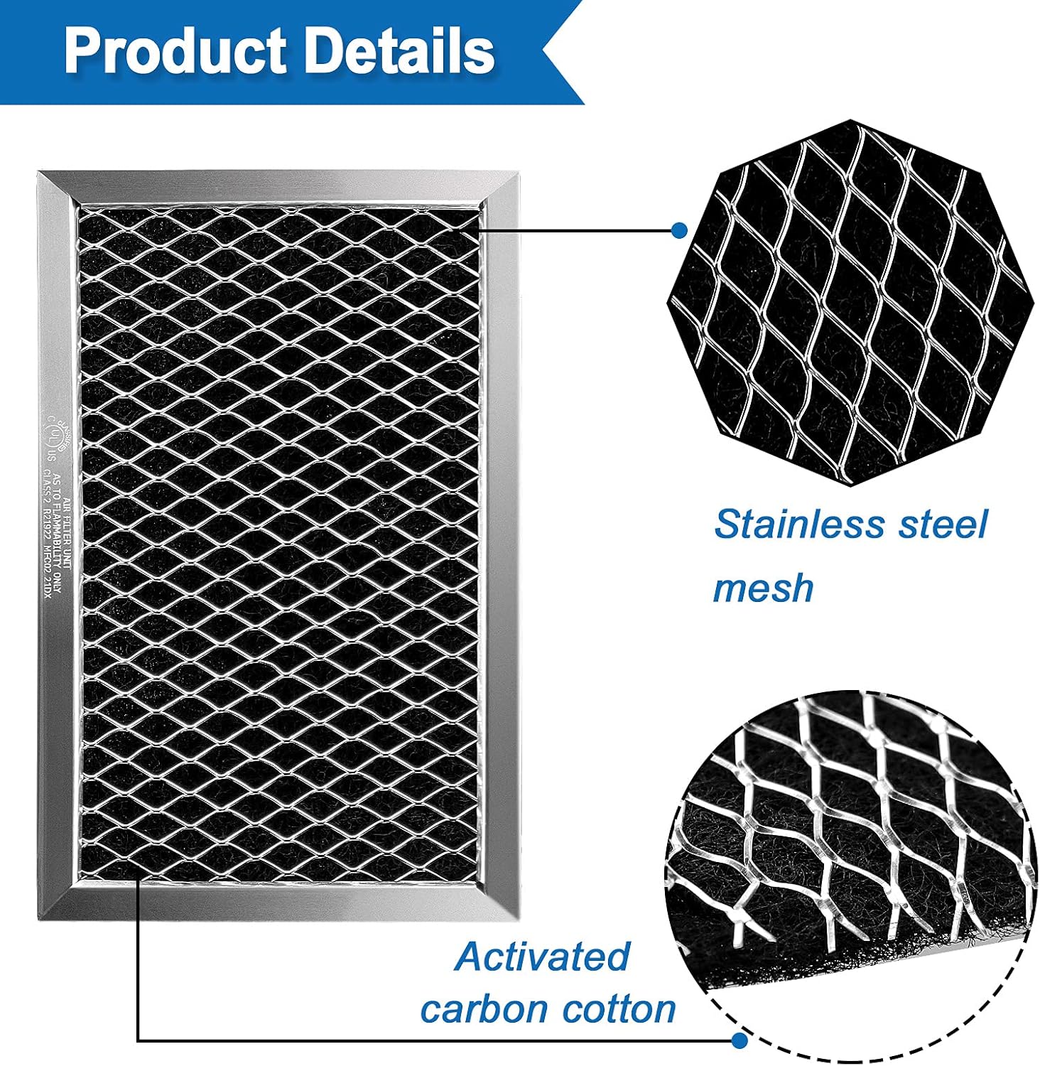 (4 Pack) JX81J WB02X11124 Microwave Recirculating Charcoal Filter Compatible with GE Microwave Oven Replace Filters WB2X11124, AP3791810 by Fetechmate: Home Improvement