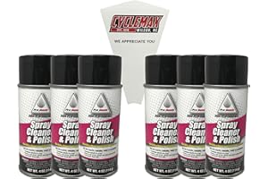 CYCLEMAX Six Pack compatible with Honda Pro Honda Spray Cleaner and Polish 08732-SCPSM Contains Six 4oz Cans and a Funnel