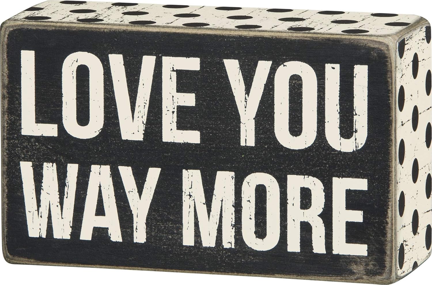 Primitives by Kathy 23238 Chevron Trimmed Box Sign, 3 x 3-Inches, I Love You: Home & Kitchen