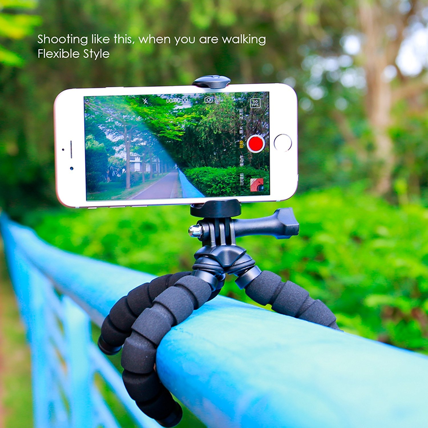 Treppiede Portatile Octopus Style Con Supporto Per IPhone, Qualsiasi Smartphone, Videocamera Con Clip Universale - Foto 14